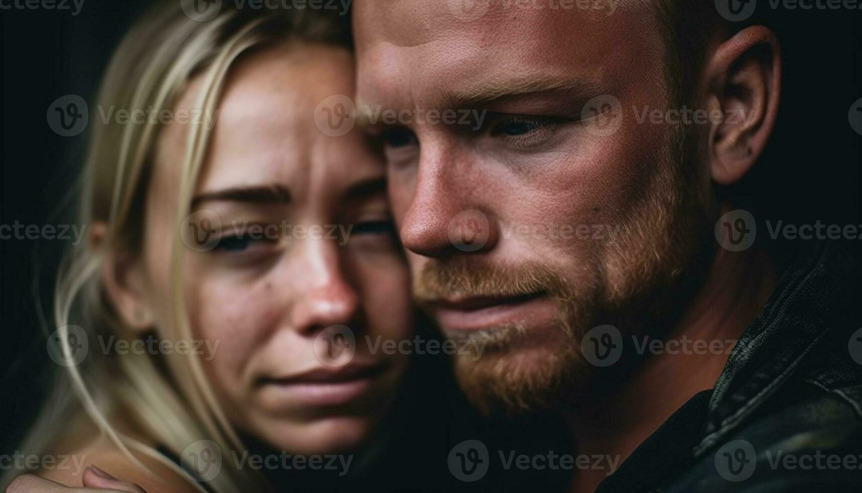 joven adulto Pareja abrazando, sonriente, en casual ropa, al aire libre, contento generado por ai foto