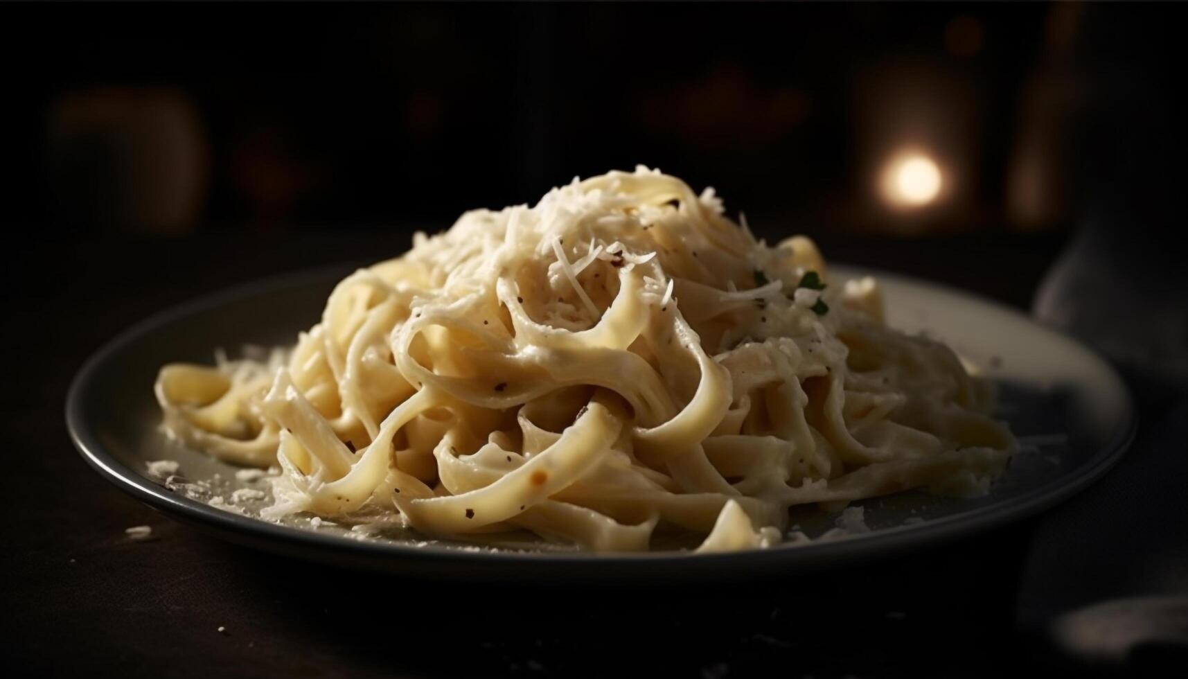 recién cocido hecho en casa pasta, un gastrónomo italiano comida Listo a comer generado por ai foto