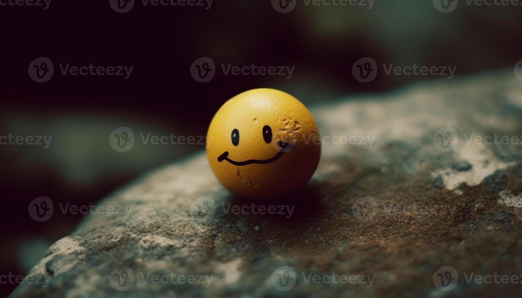 Smiling cartoon toy brings joy with cute yellow background generated by AI photo