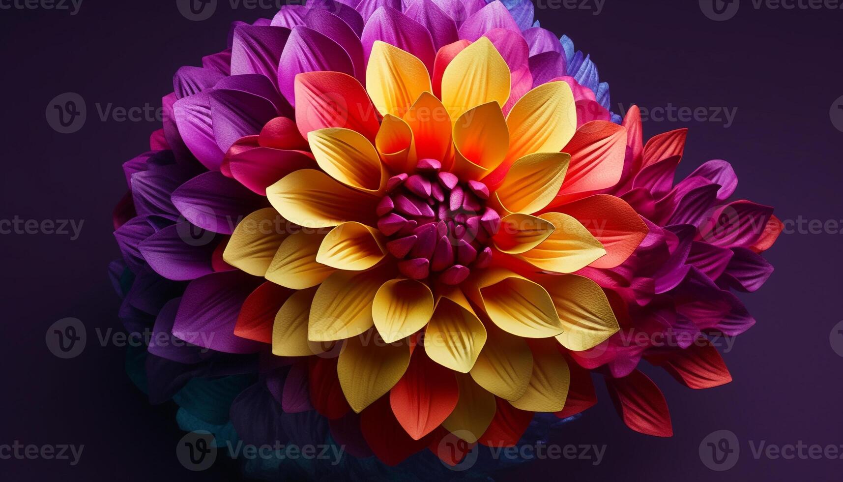 A vibrant bouquet of colorful flowers symbolizes beauty in nature generated by AI photo