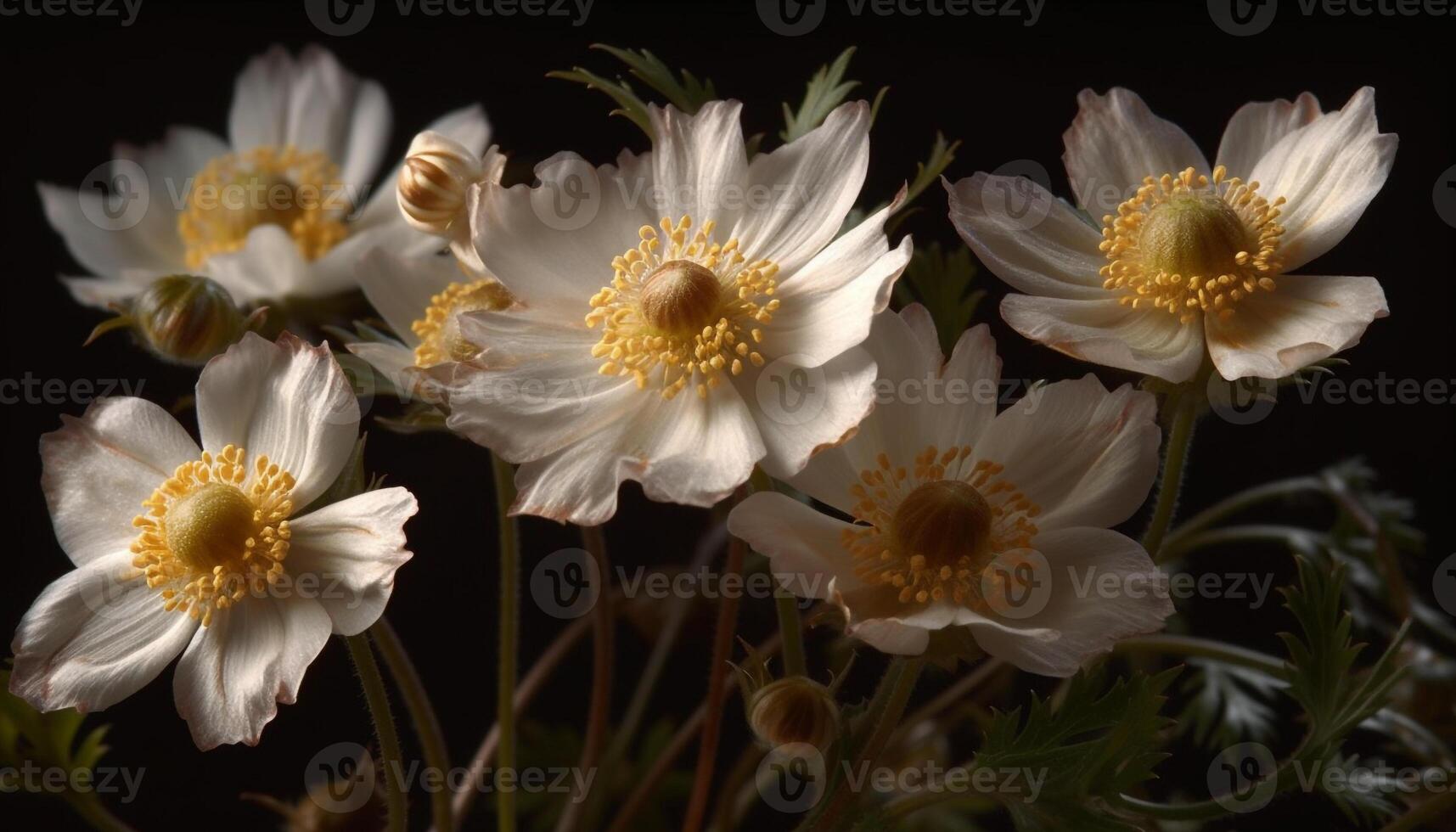 A yellow daisy blossoms in nature beauty, close up and vibrant generated by AI photo