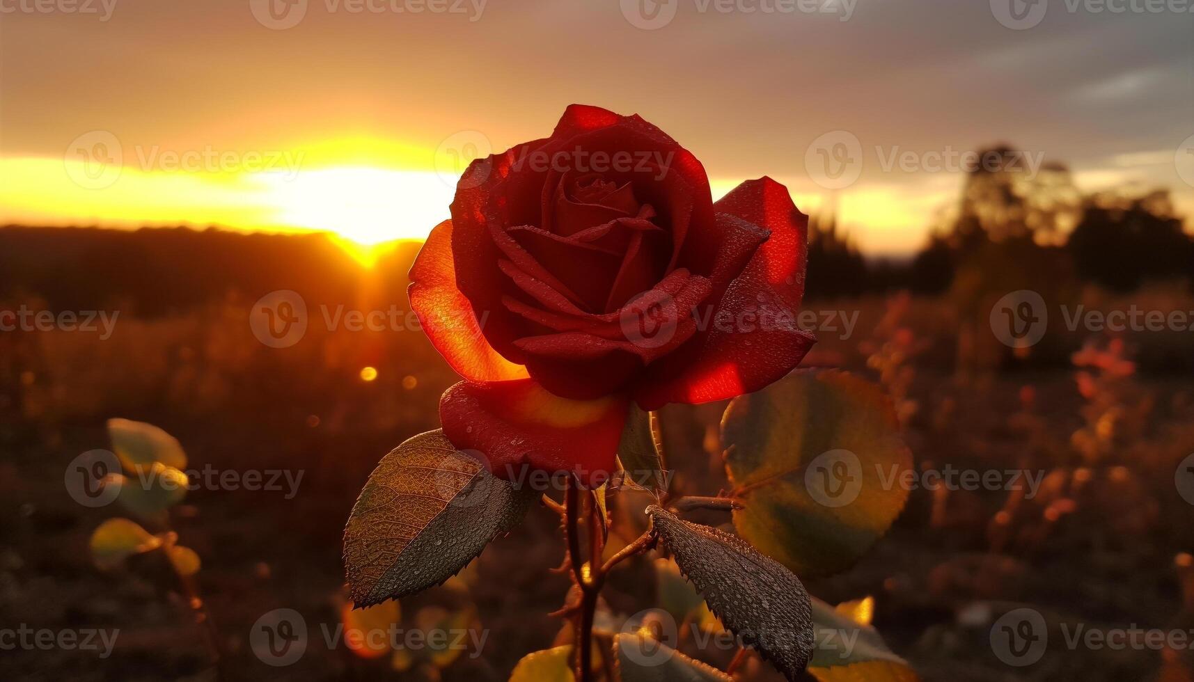 A vibrant bouquet of colorful flowers in a meadow at dawn generated by AI photo