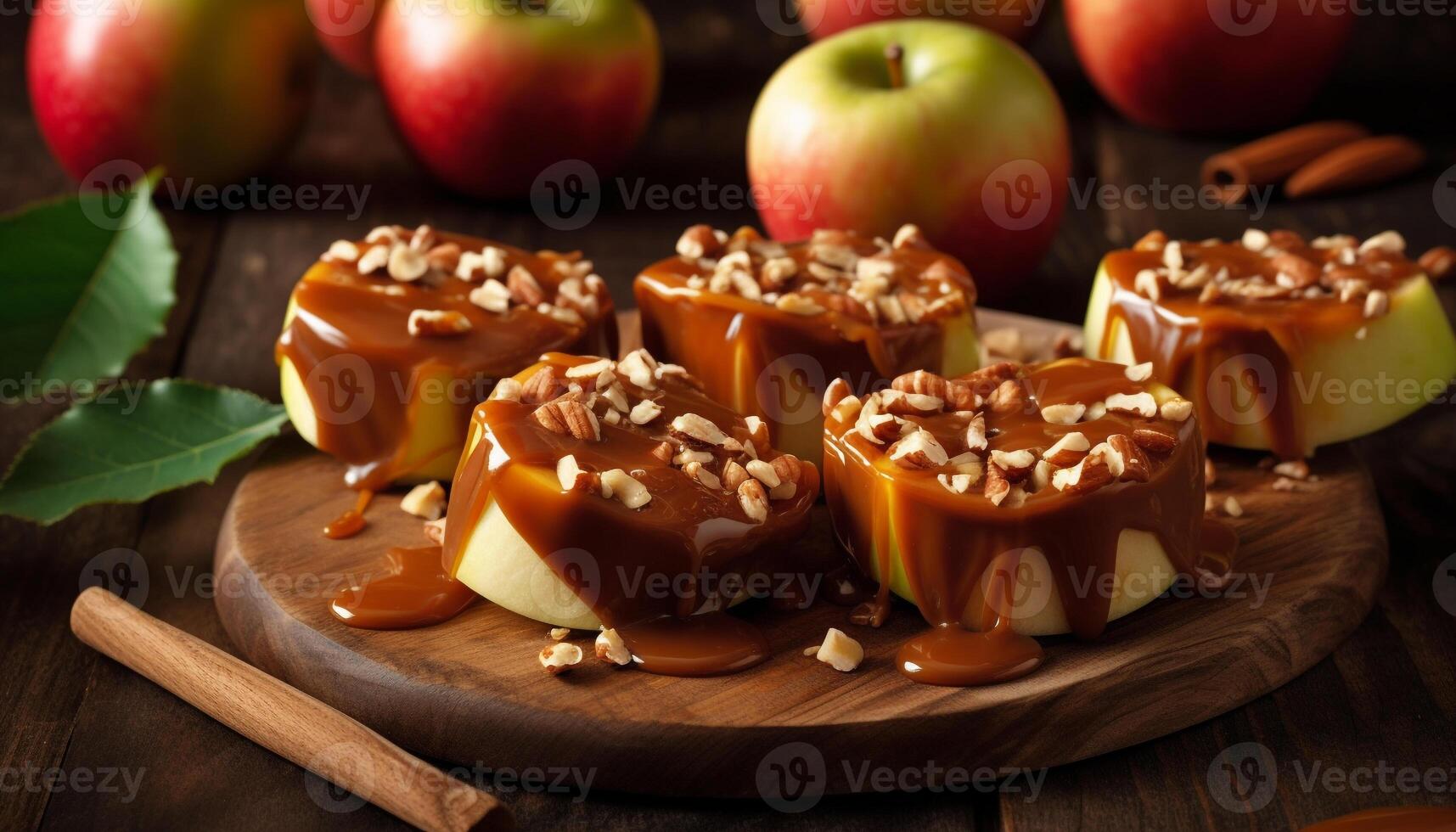 Freshness of fruit, indulgence of chocolate, homemade dessert on wood generated by AI photo