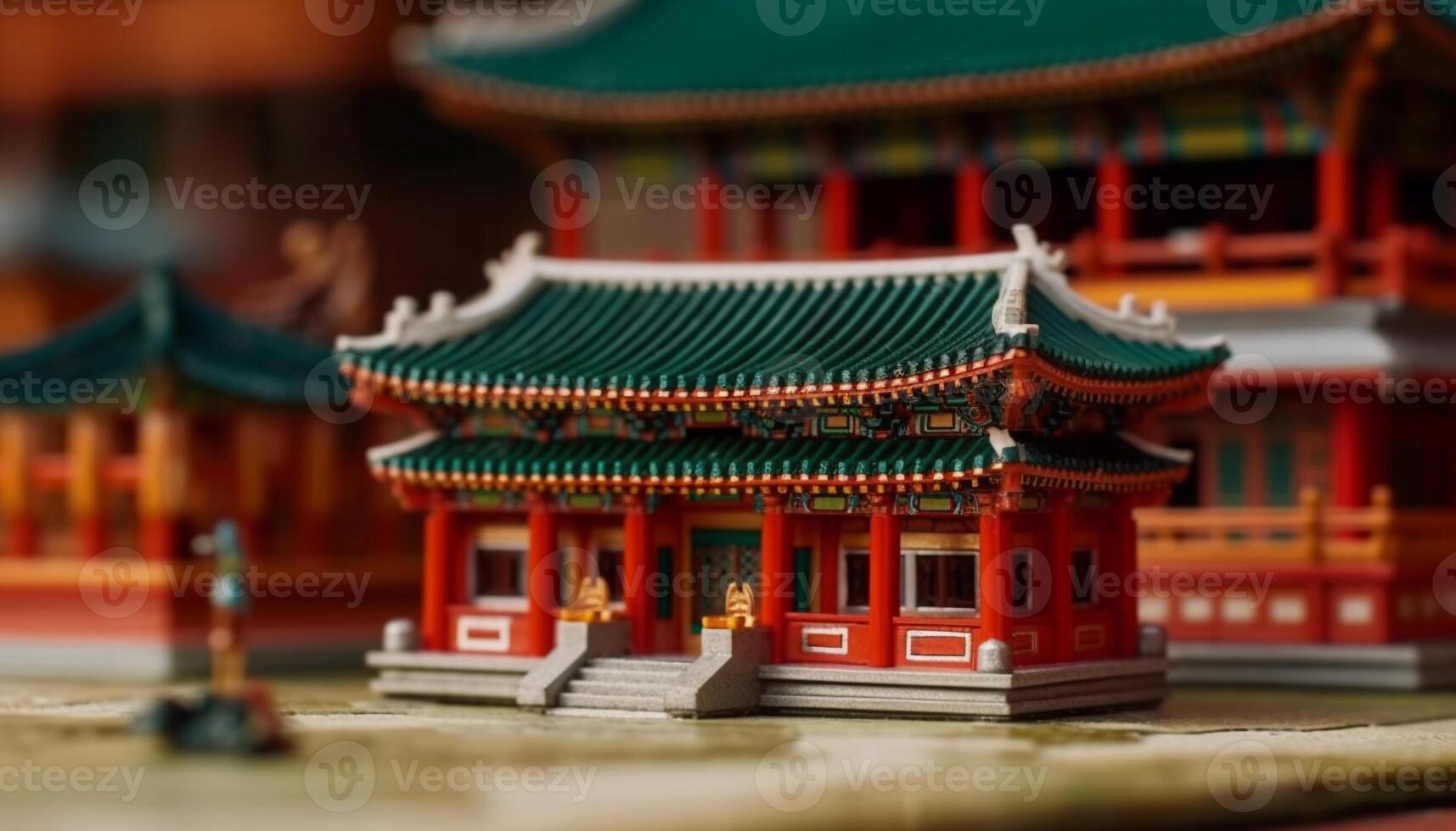 Ancient Beijing pagoda, symbol of Chinese culture and spirituality generated by AI photo