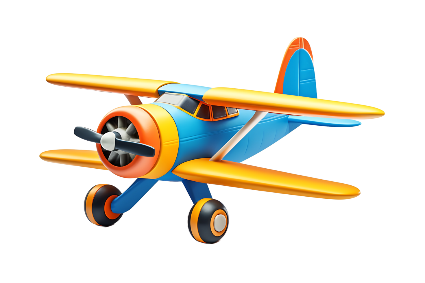 3d Toy airplane illustration png