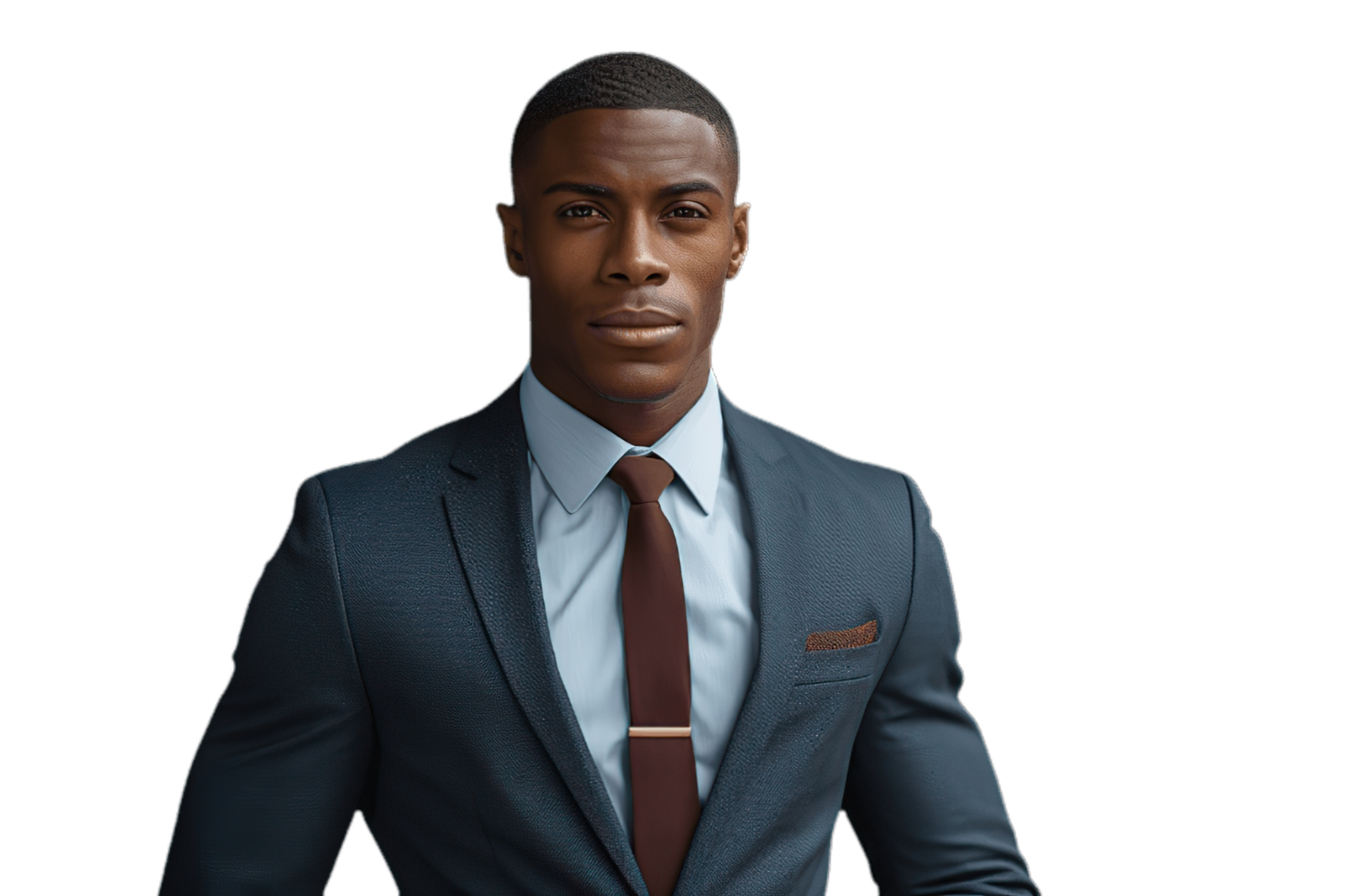 Handsome charming cheerful african american businessman png