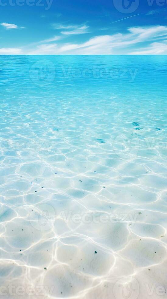 Tropical beach with white sand and turquoise sea water AI Generated photo