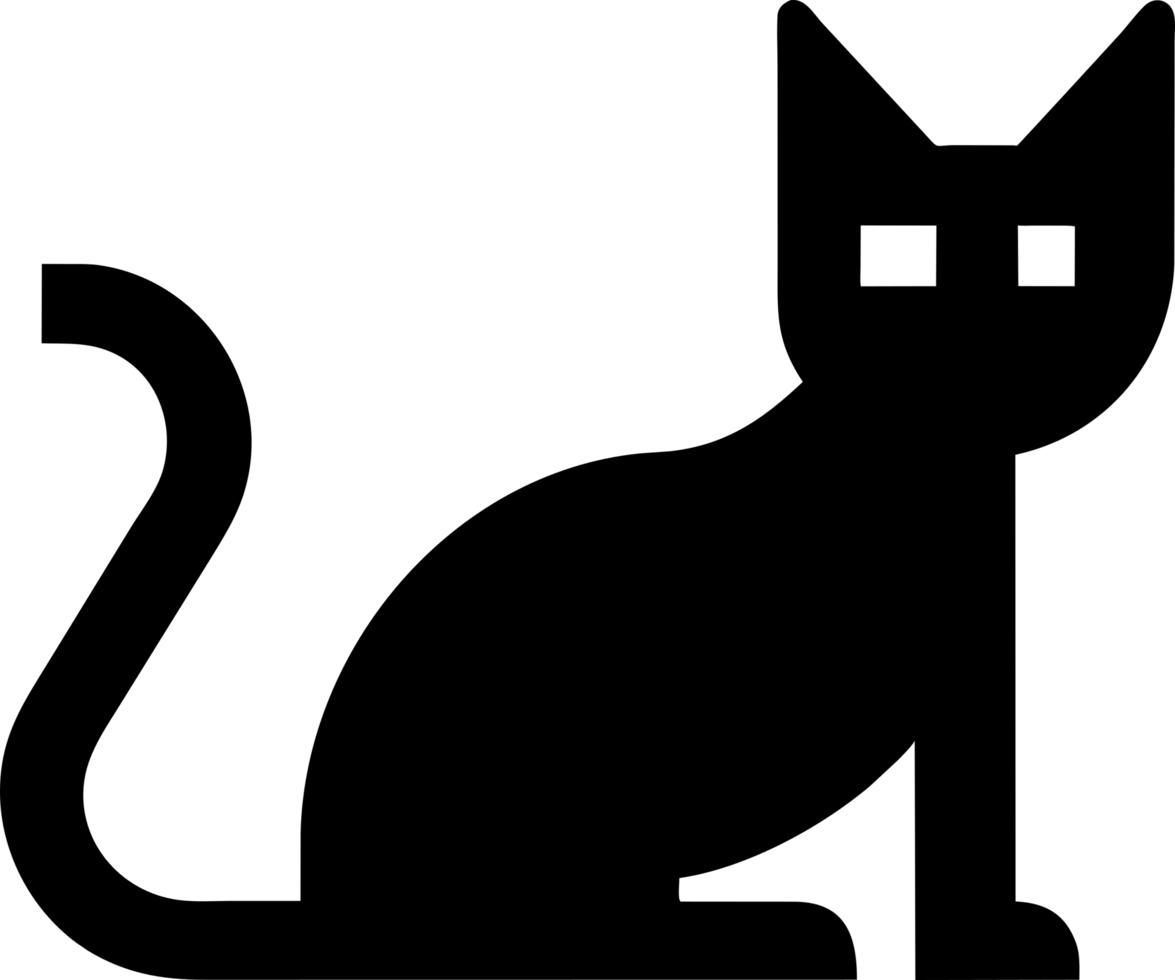 black cat icon. AI Generated png
