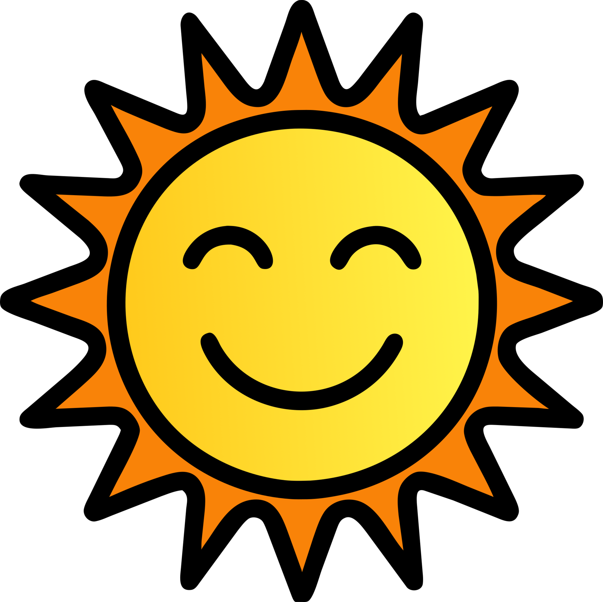 Happy smiling sun. AI Generated 27735816 PNG