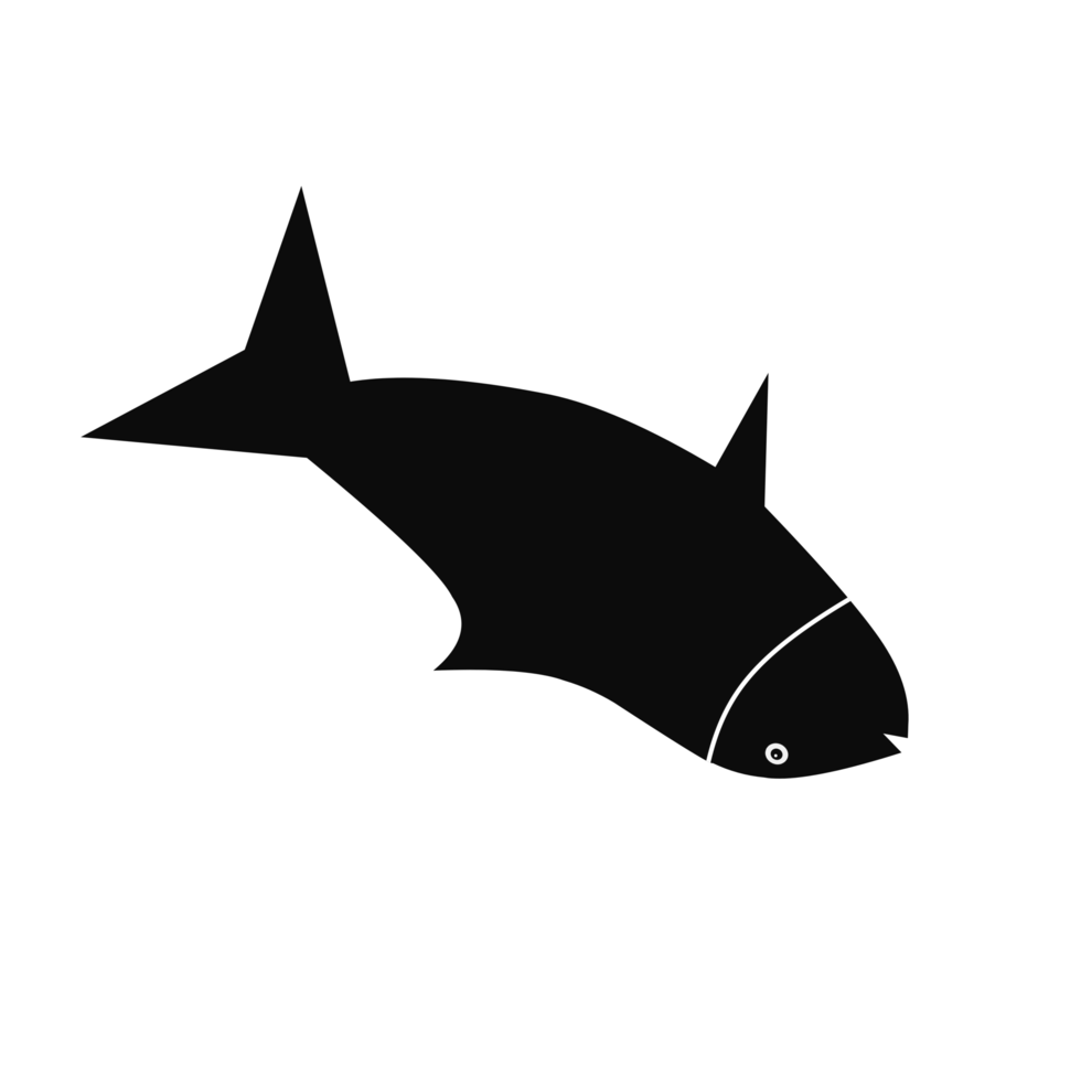 shape similar to a black fish png
