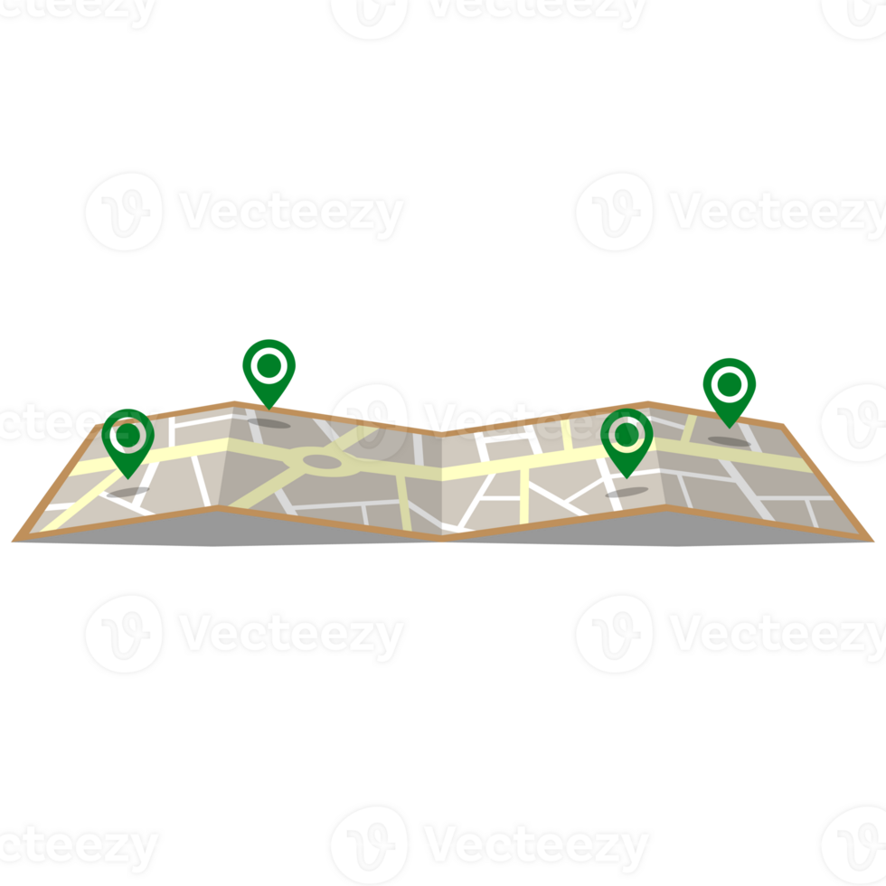 Map with location pin png