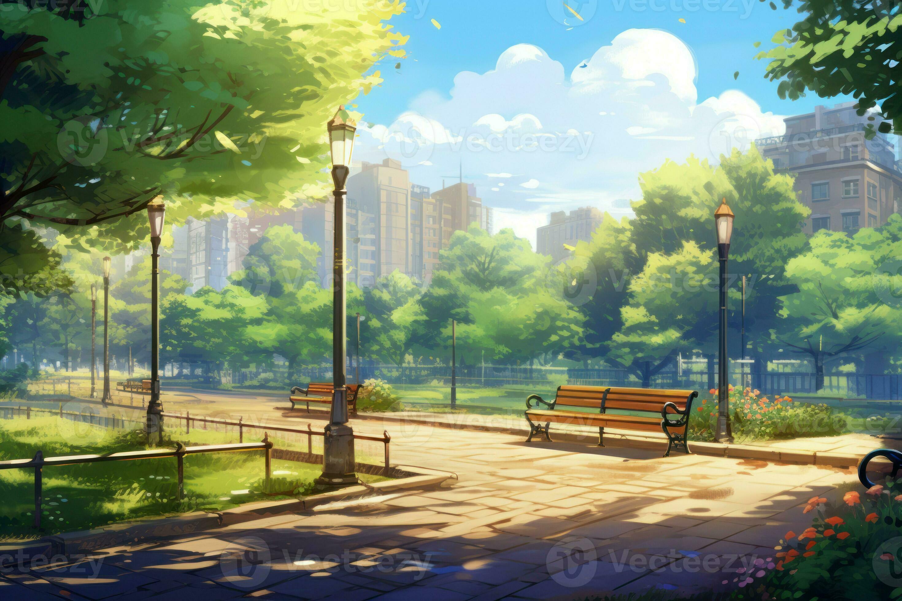 Outdoor Anime Landscape [Scenery - Background] 83 by ArminNeko on DeviantArt