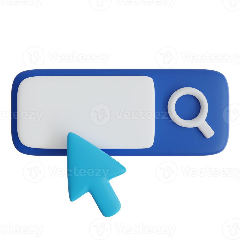 Search bar icon. Web Development and Optimization icons. 3d render illustration png