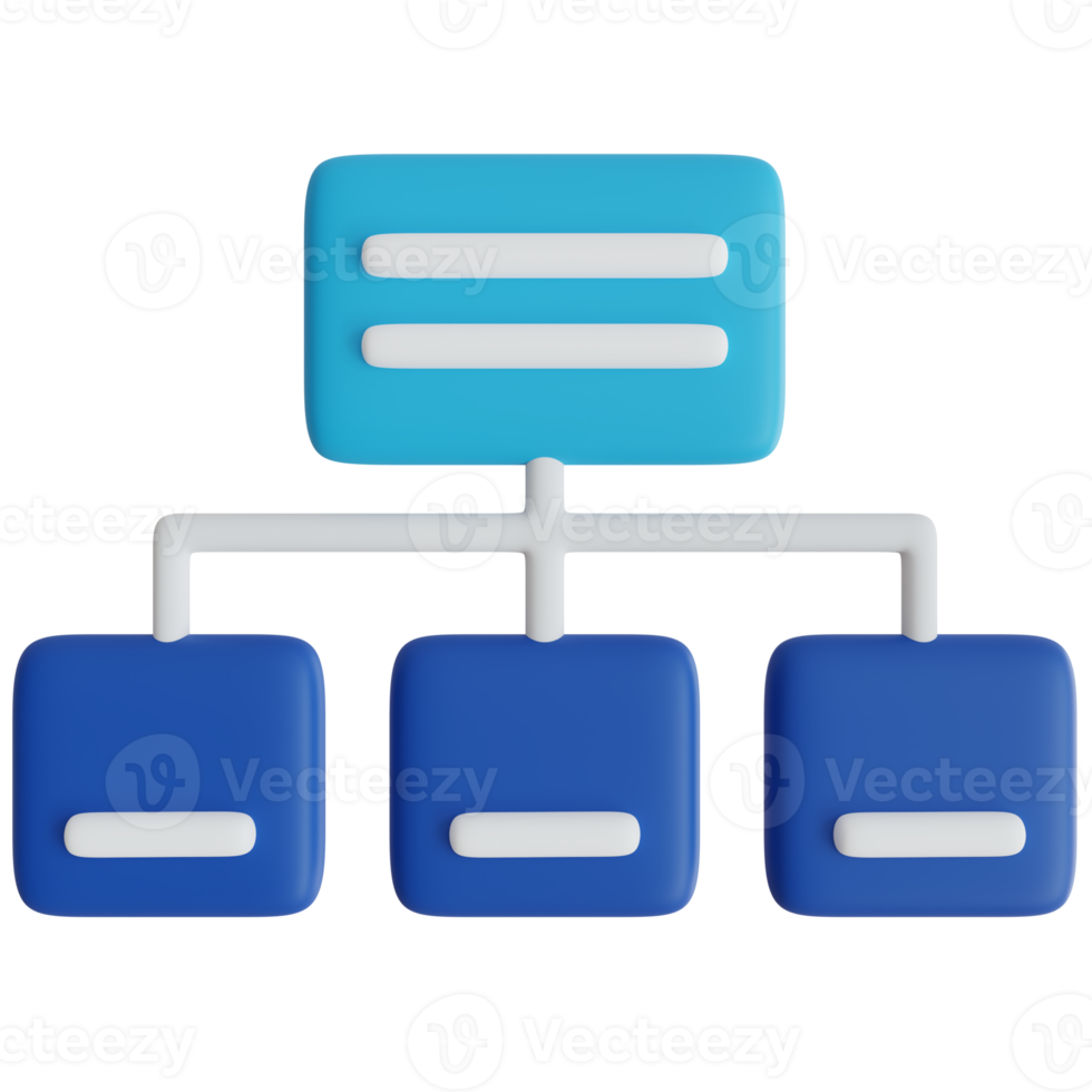 Site map icon. Web Development and Optimization icons. 3d render illustration png