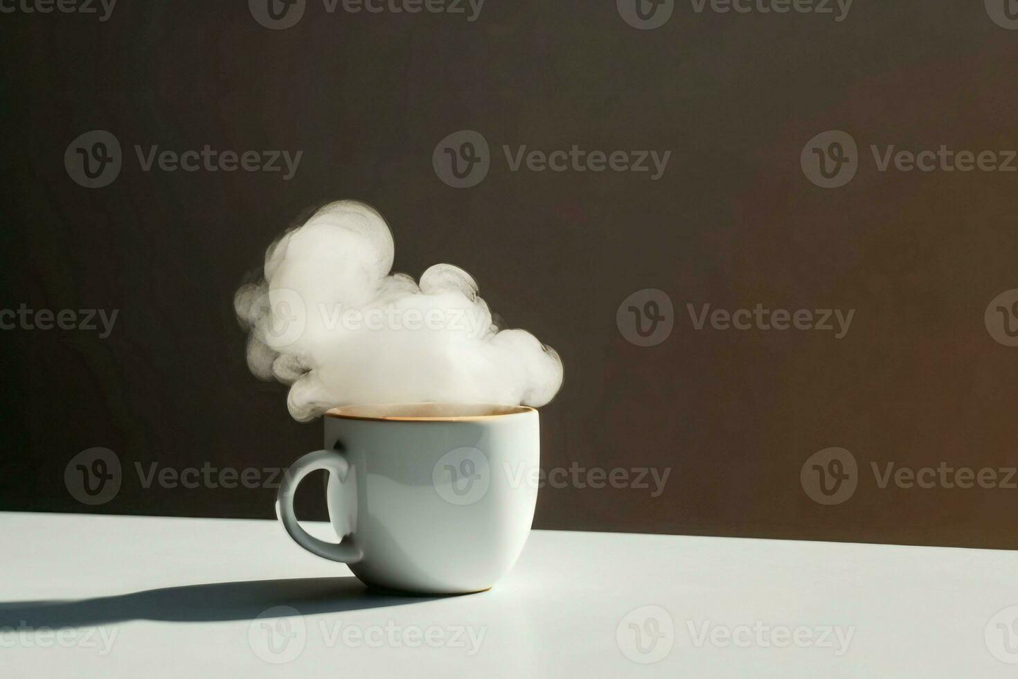 Cloud cup steam. Generate Ai photo