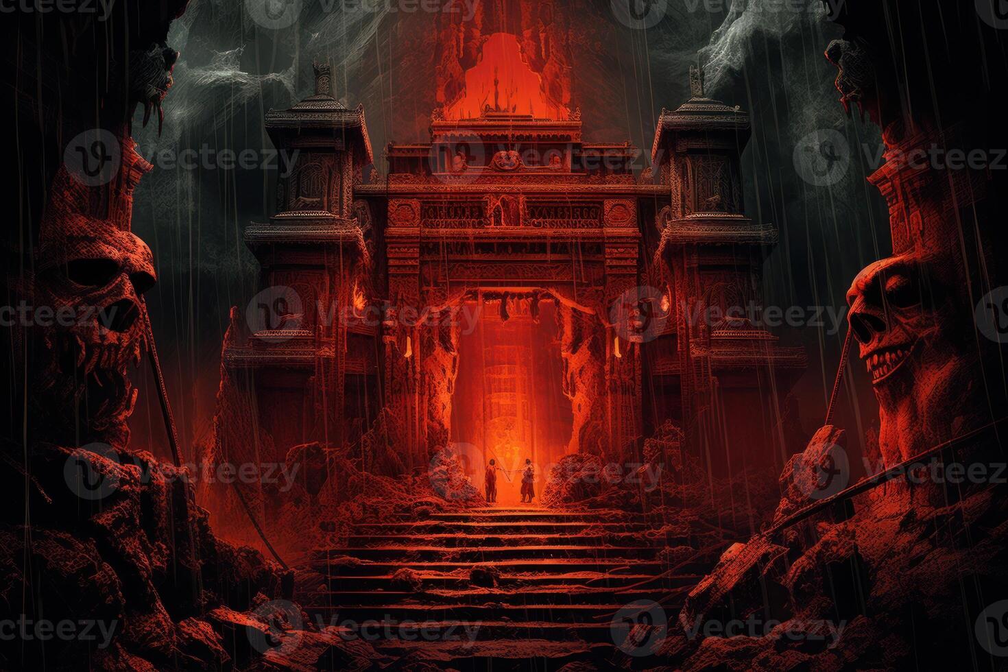 Temple of doom. Generate Ai photo