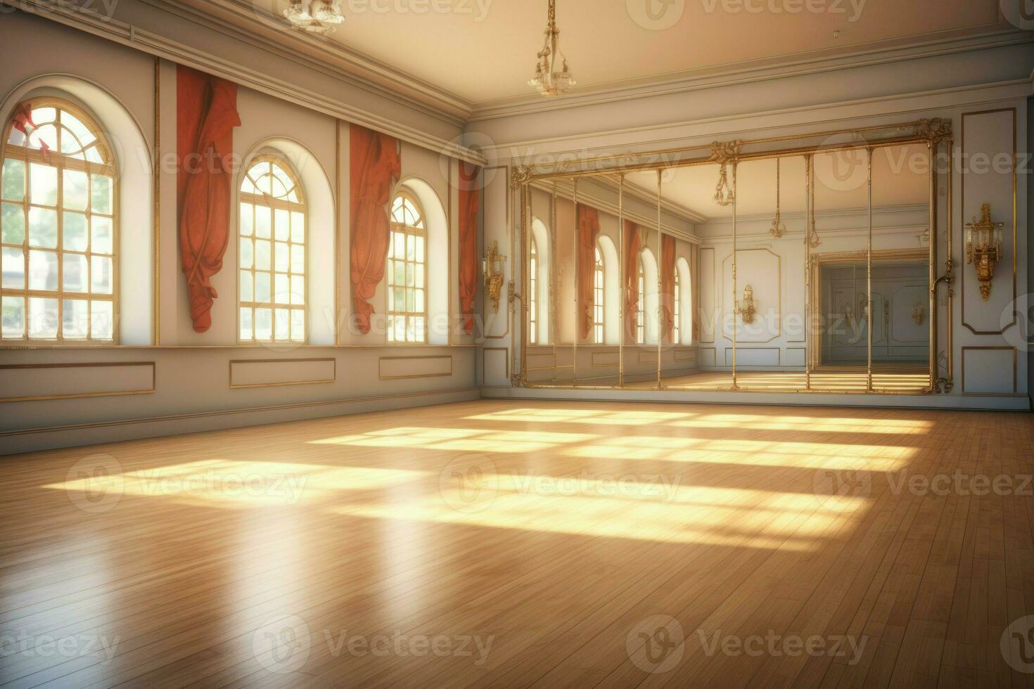 Dance room. Generate Ai photo