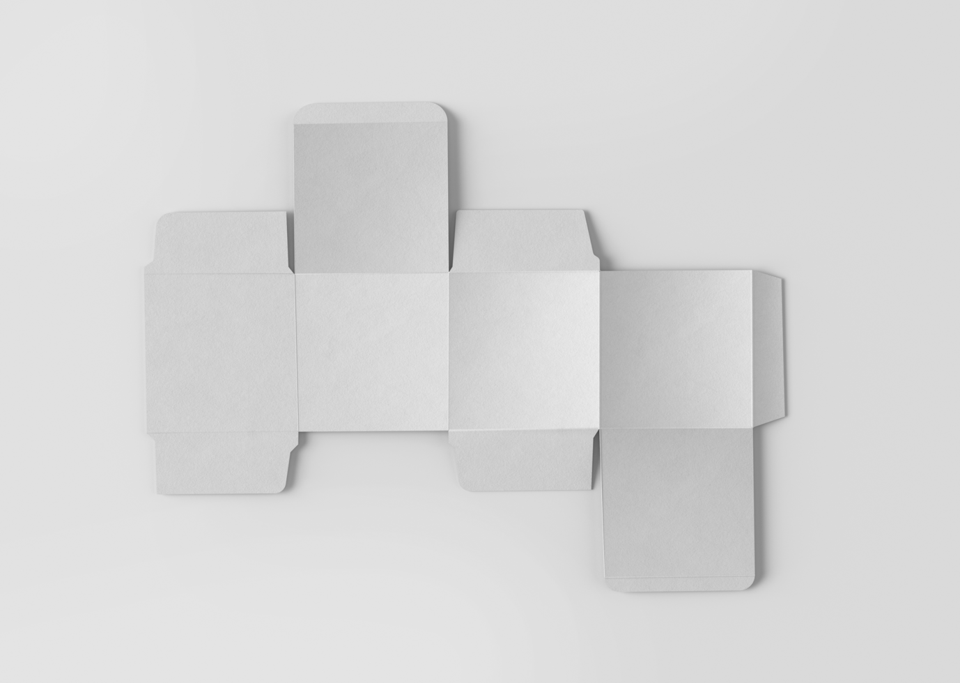 Unfolded Square Box Mockup psd