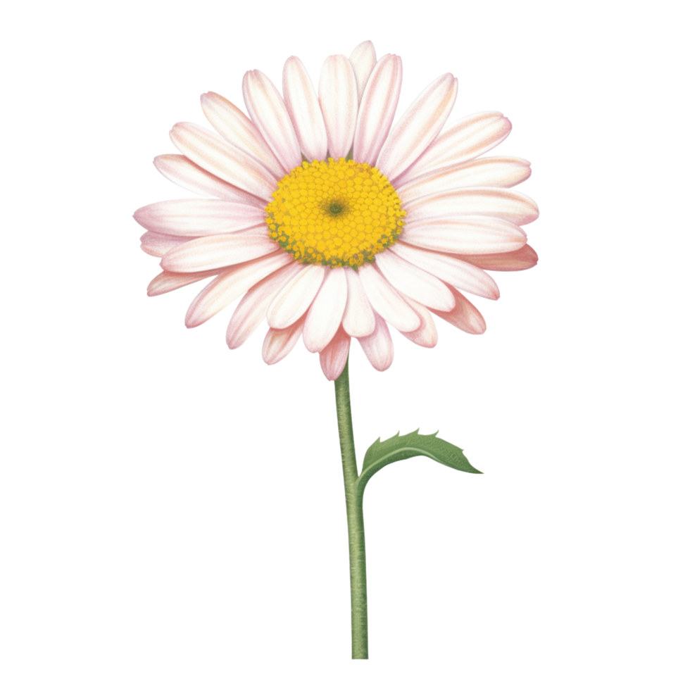 ai génératif aquarelle Marguerite fleur pente pastel isolement sur blanc transparent png