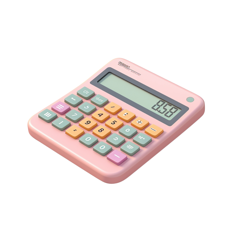 AI Generative 3D business theme calculator png