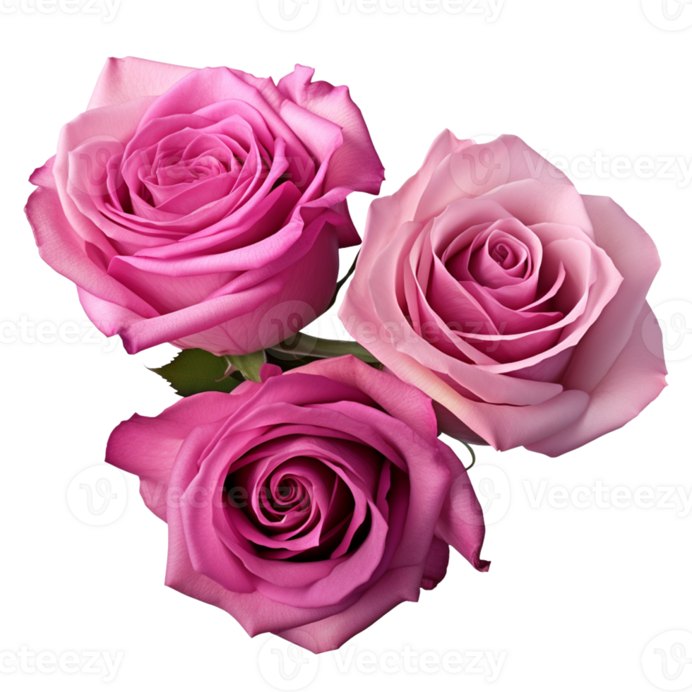 AI Generative Watercolor bouquet of roses isolated on transparent background png