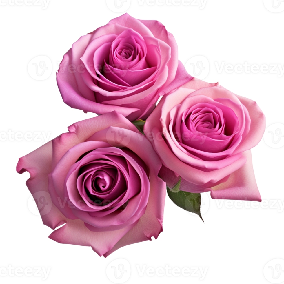 AI Generative Watercolor bouquet of roses isolated on transparent background png