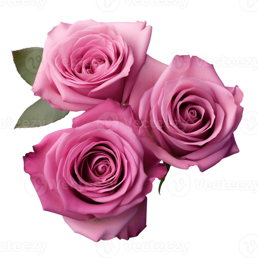 AI Generative Watercolor bouquet of roses isolated on transparent background png
