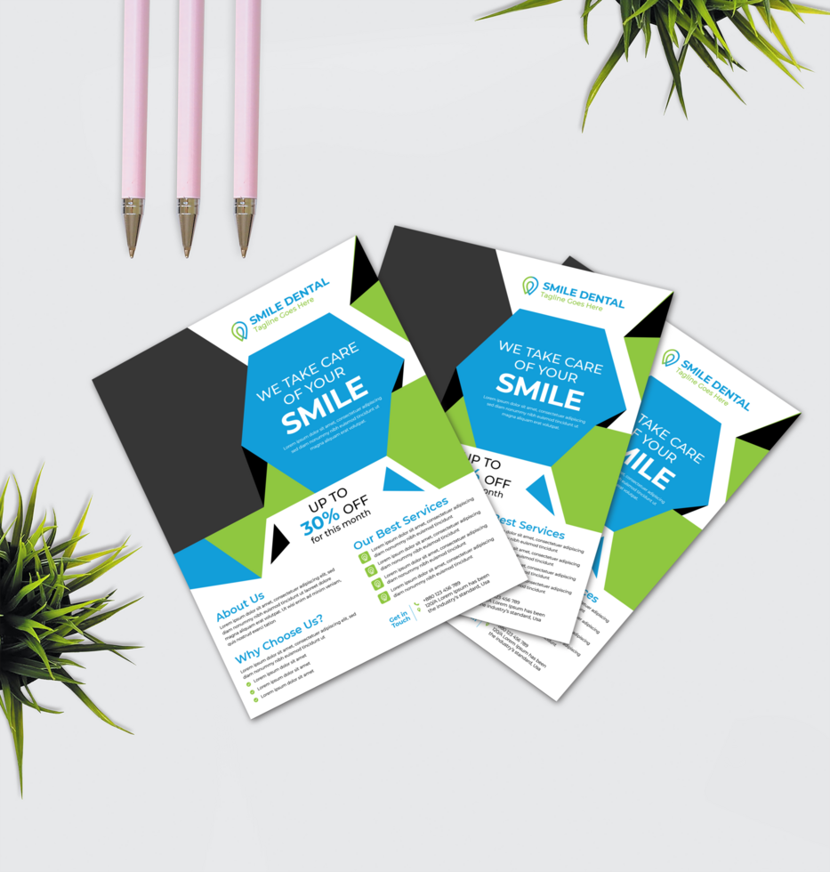 Corporate business flyer mockup psd