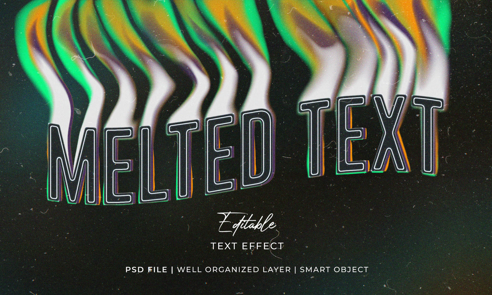 Liquid editable text effect style psd