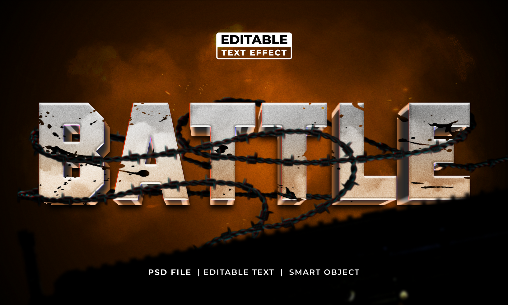 Battle text effect psd