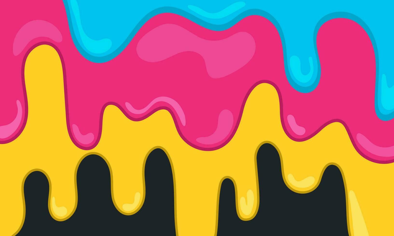 colorful liquid background dripping cute cartoon vector