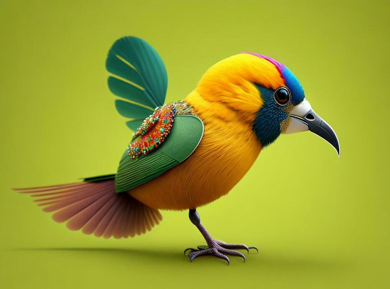 original ai generado obra de arte de alas pequeñas Sunbird foto