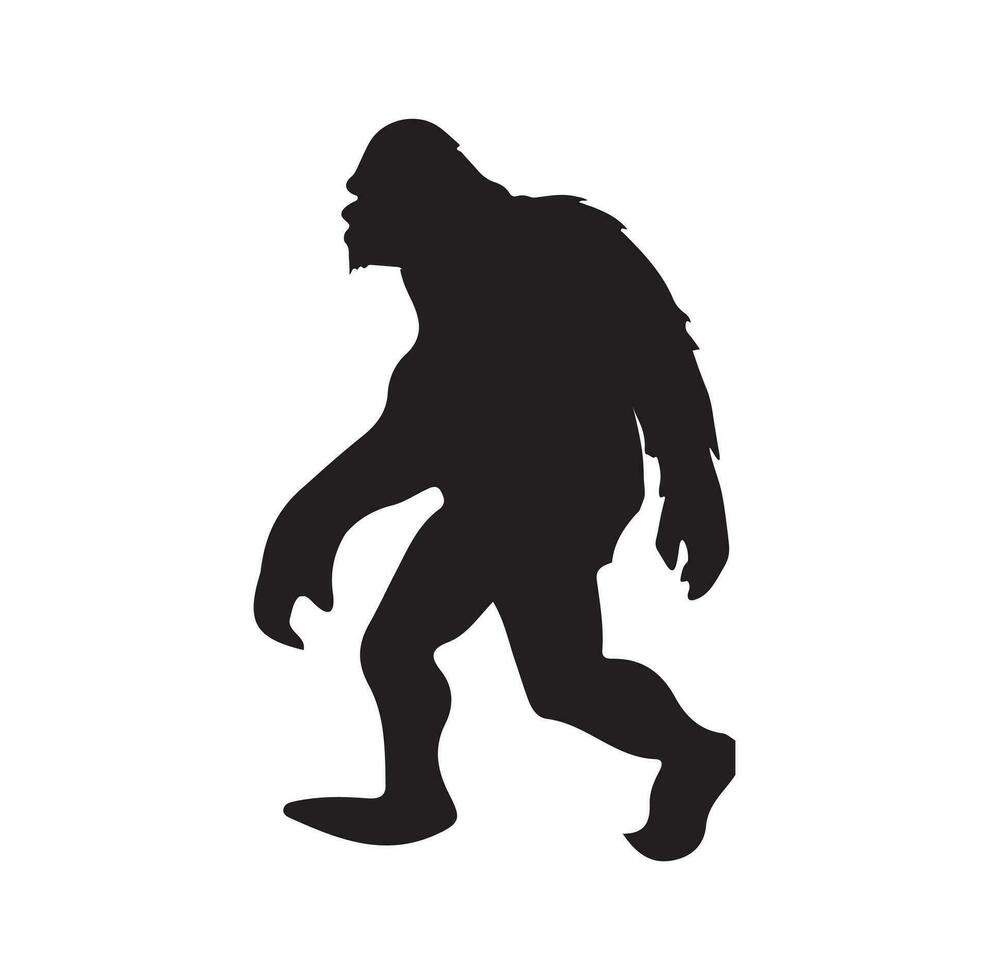 Bigfoot silhouette t shirt design. Vector illustration.