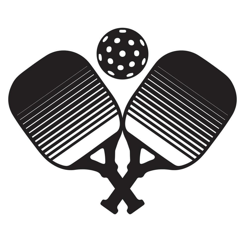 pickleball vector y pickleball paletas firmar símbolo icono vector ilustración pickleball logo vector