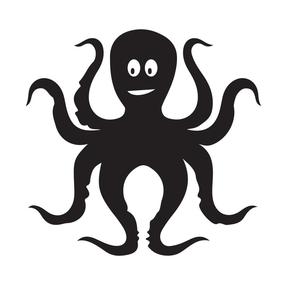 logotipo de pulpo. pulpo aislado sobre fondo blanco vector