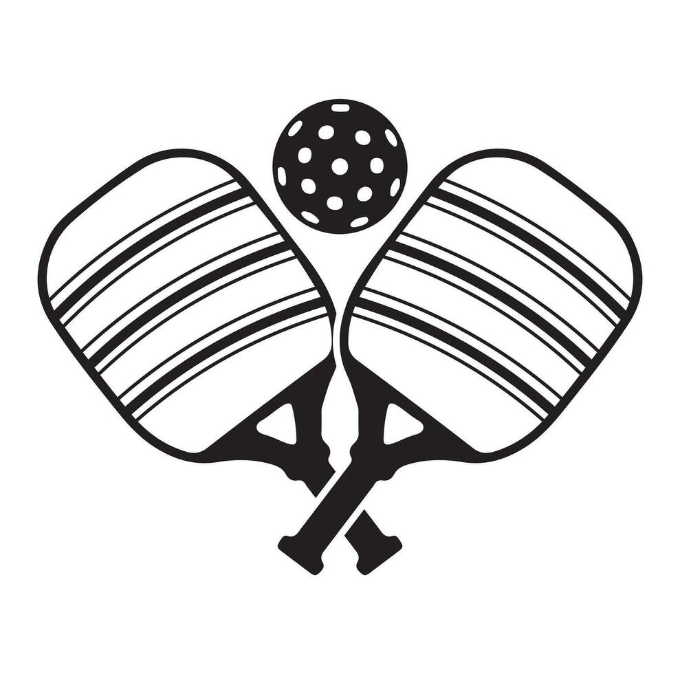 Pickleball vector And Pickleball Paddles Sign Symbol Icon Vector Illustration pickleball logo vector