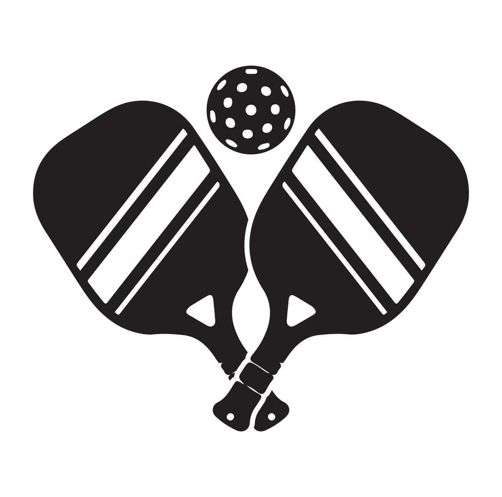 Pickleball vector And Pickleball Paddles Sign Symbol Icon Vector Illustration pickleball logo vector