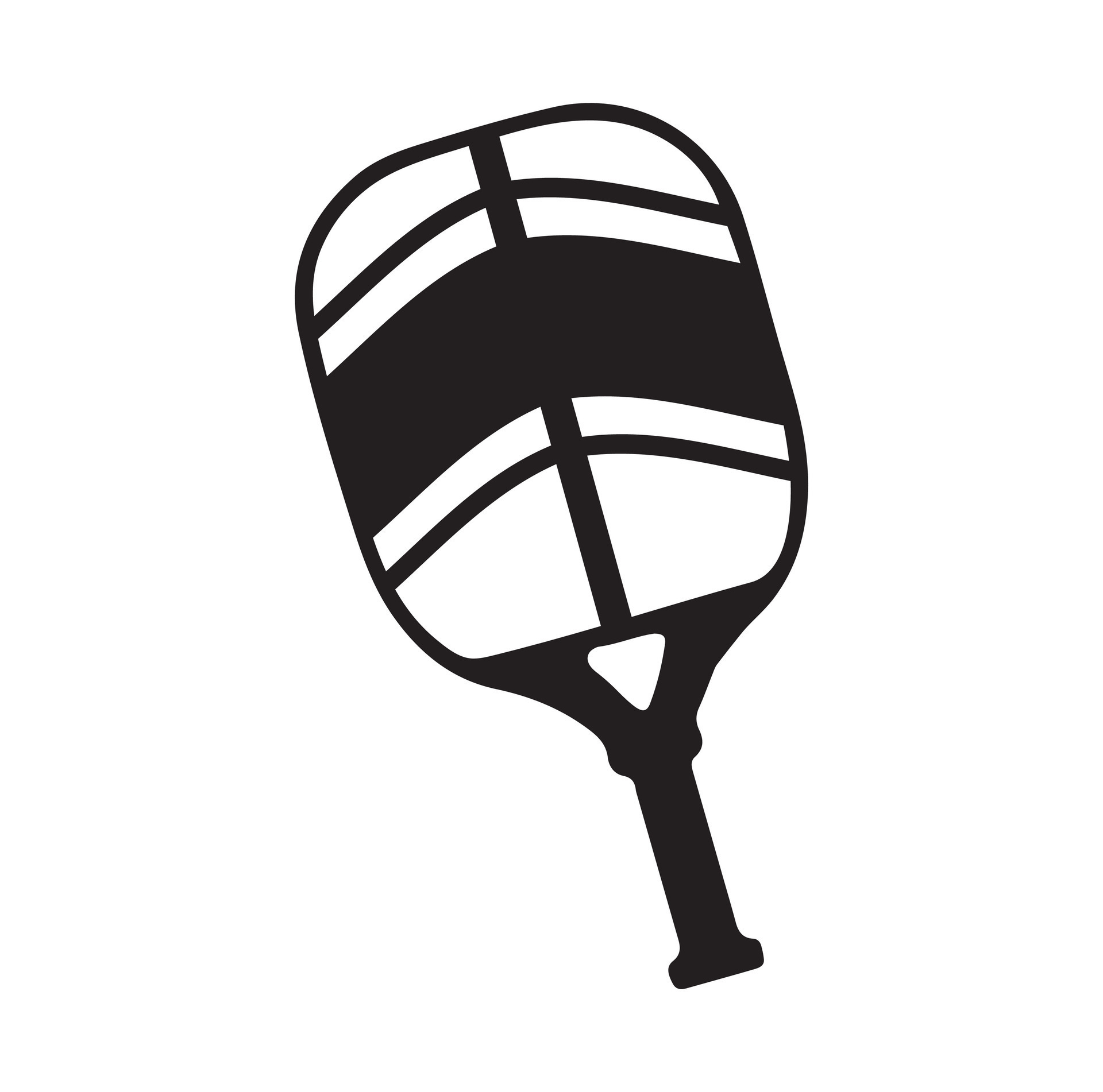 Pickleball vector And Pickleball Paddles Sign Symbol Icon Vector