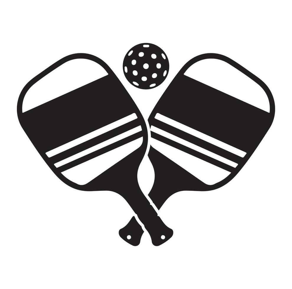 Pickleball vector And Pickleball Paddles Sign Symbol Icon Vector Illustration pickleball logo vector