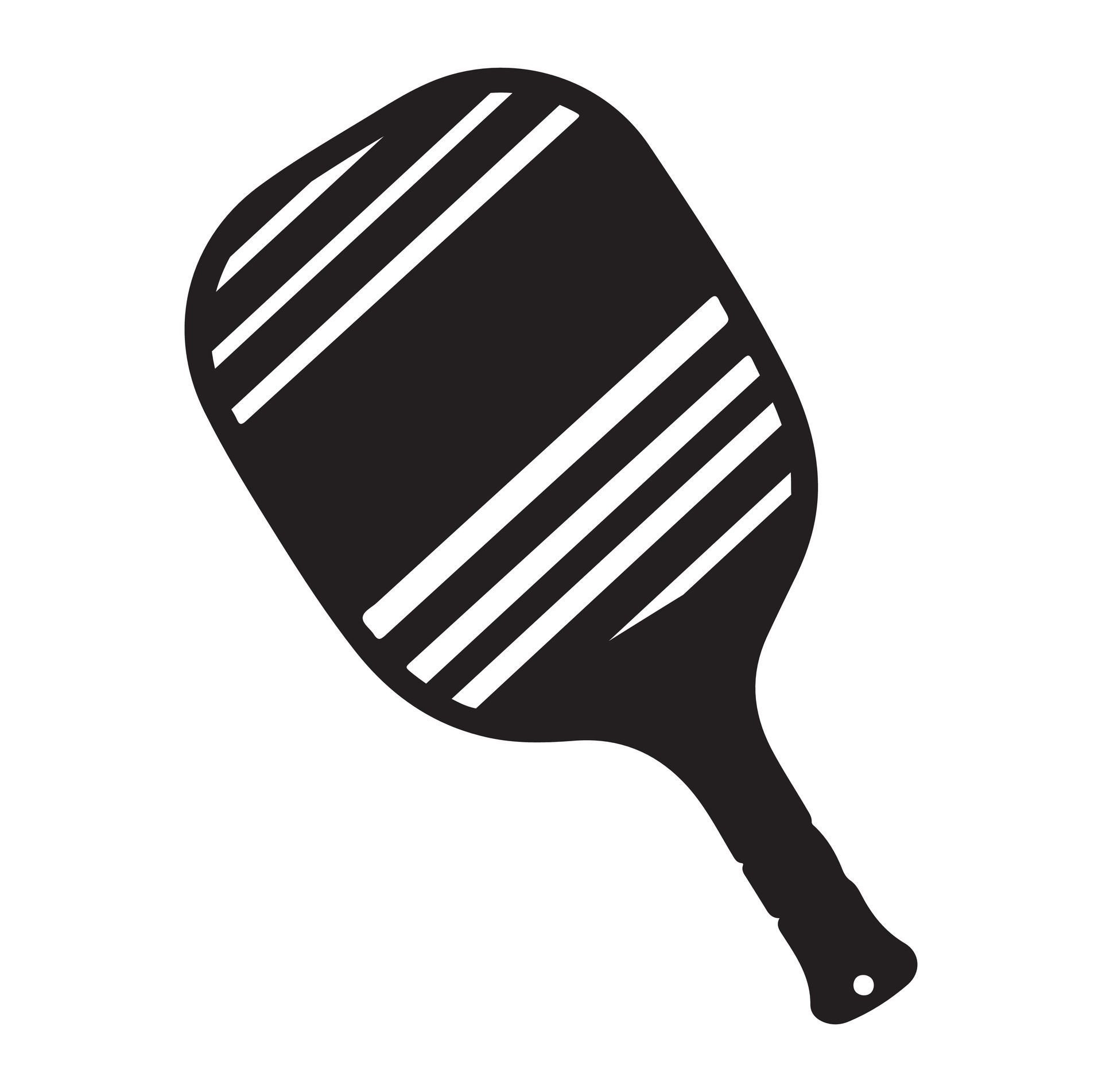 Pickleball vector And Pickleball Paddles Sign Symbol Icon Vector
