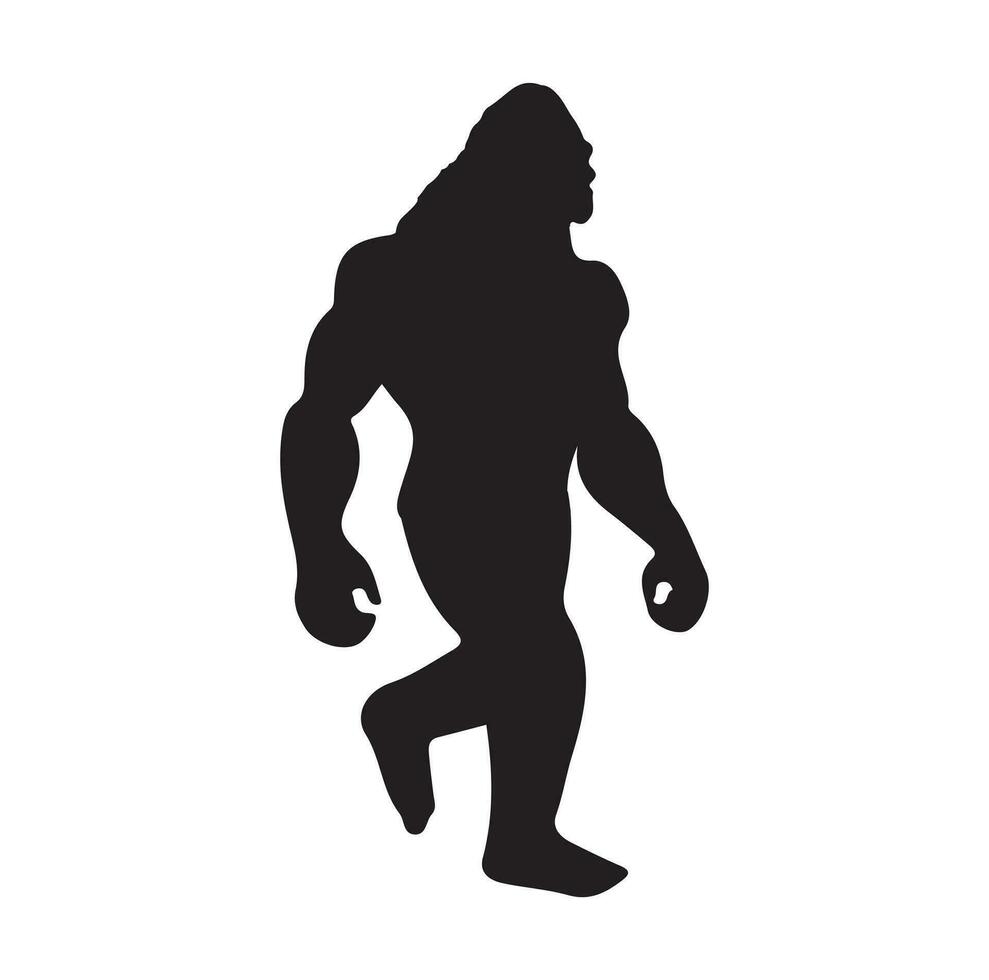 Bigfoot silhouette t shirt design. Vector illustration.