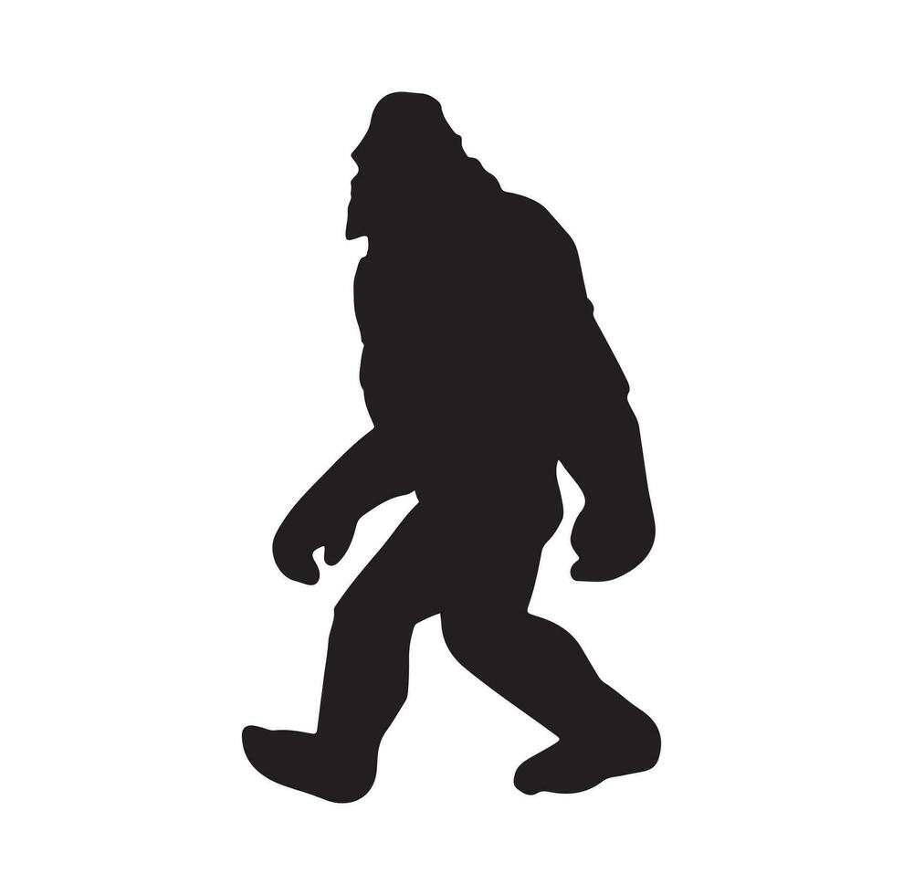 Bigfoot silhouette t shirt design. Vector illustration.