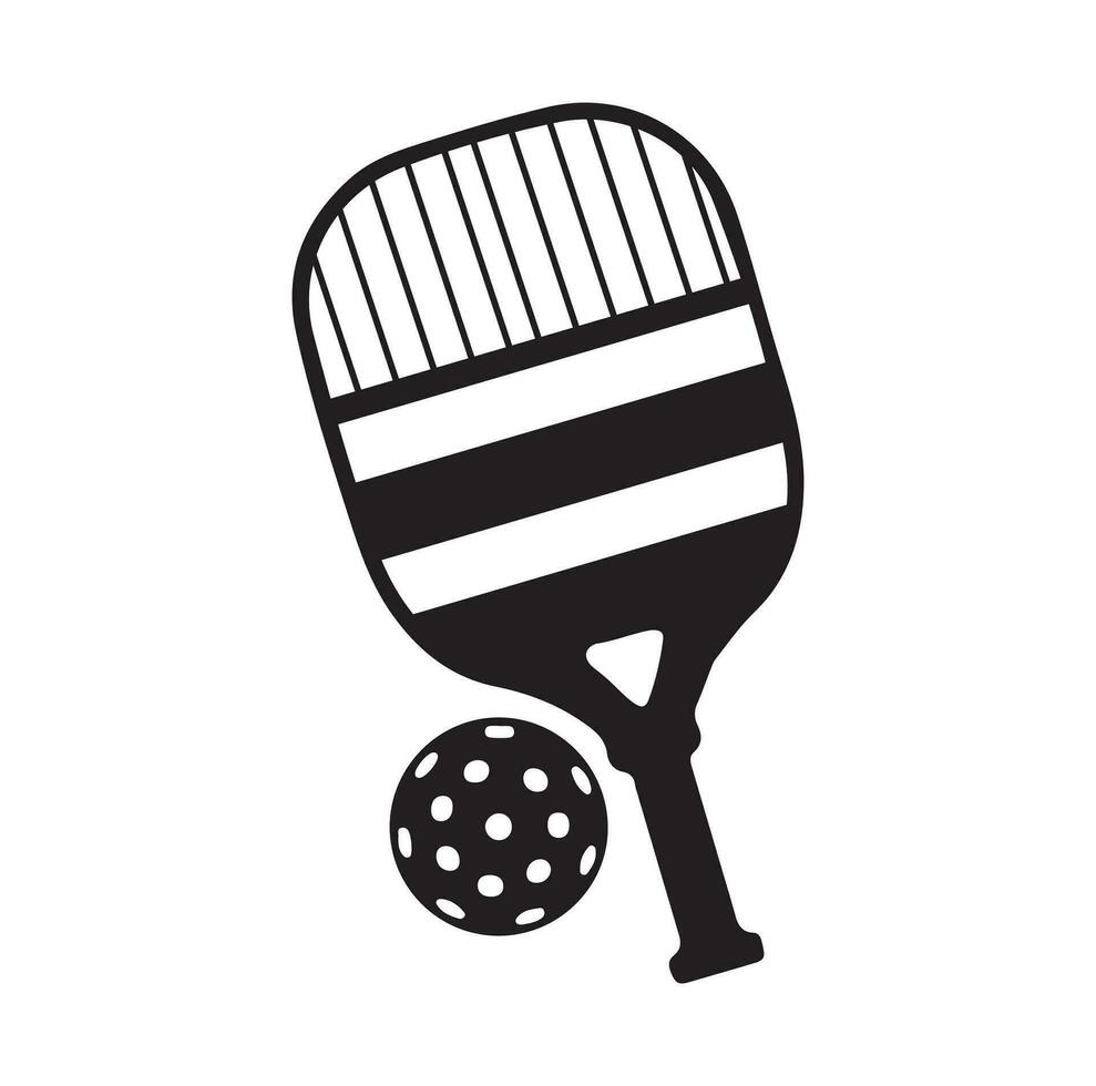 pickleball vector y pickleball paletas firmar símbolo icono vector ilustración pickleball logo vector