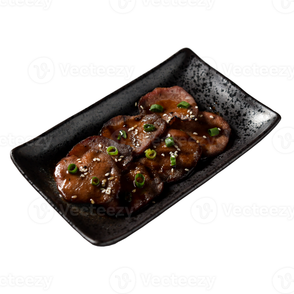 Grilled Sliced Beef Tongue png