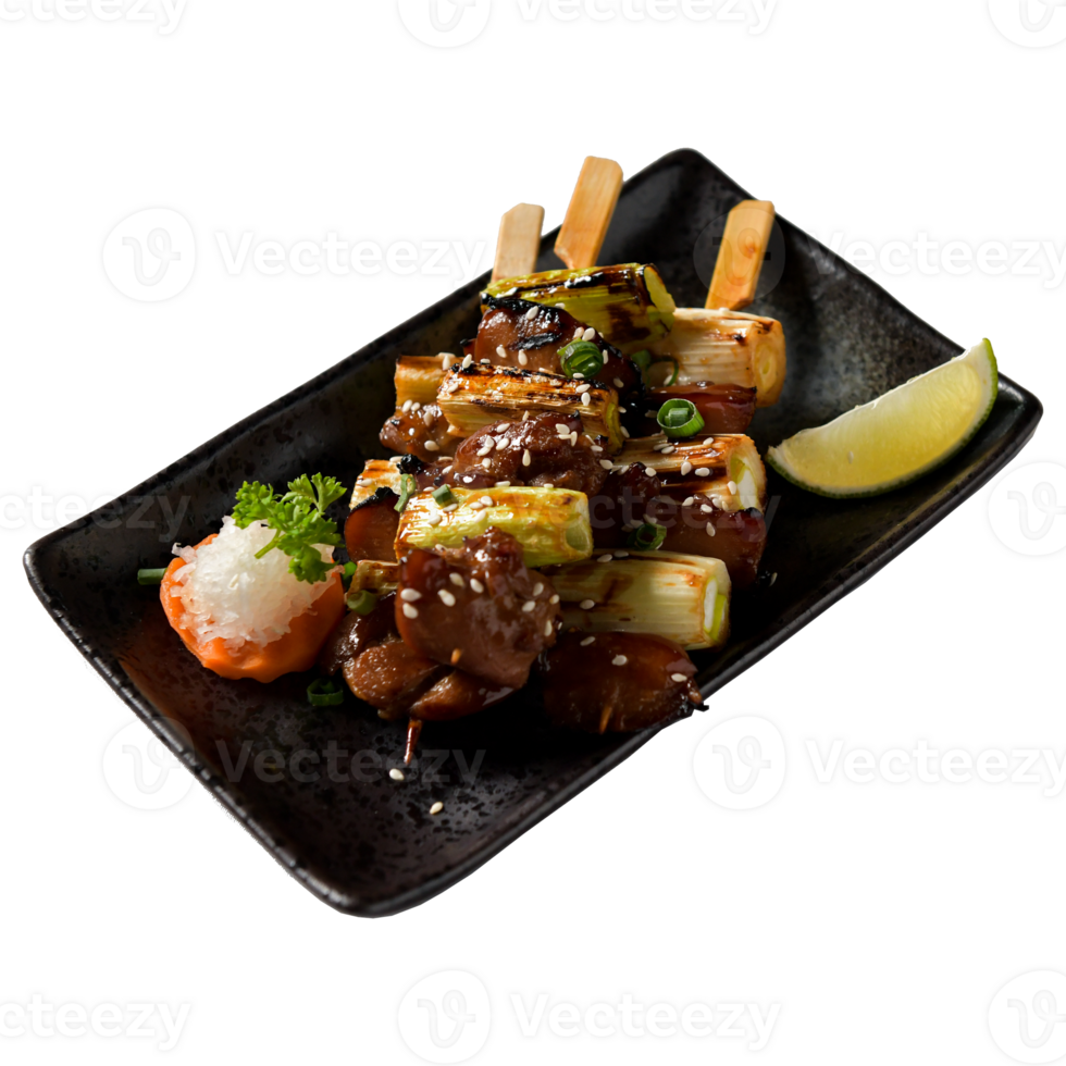 beef skewers japanese style png