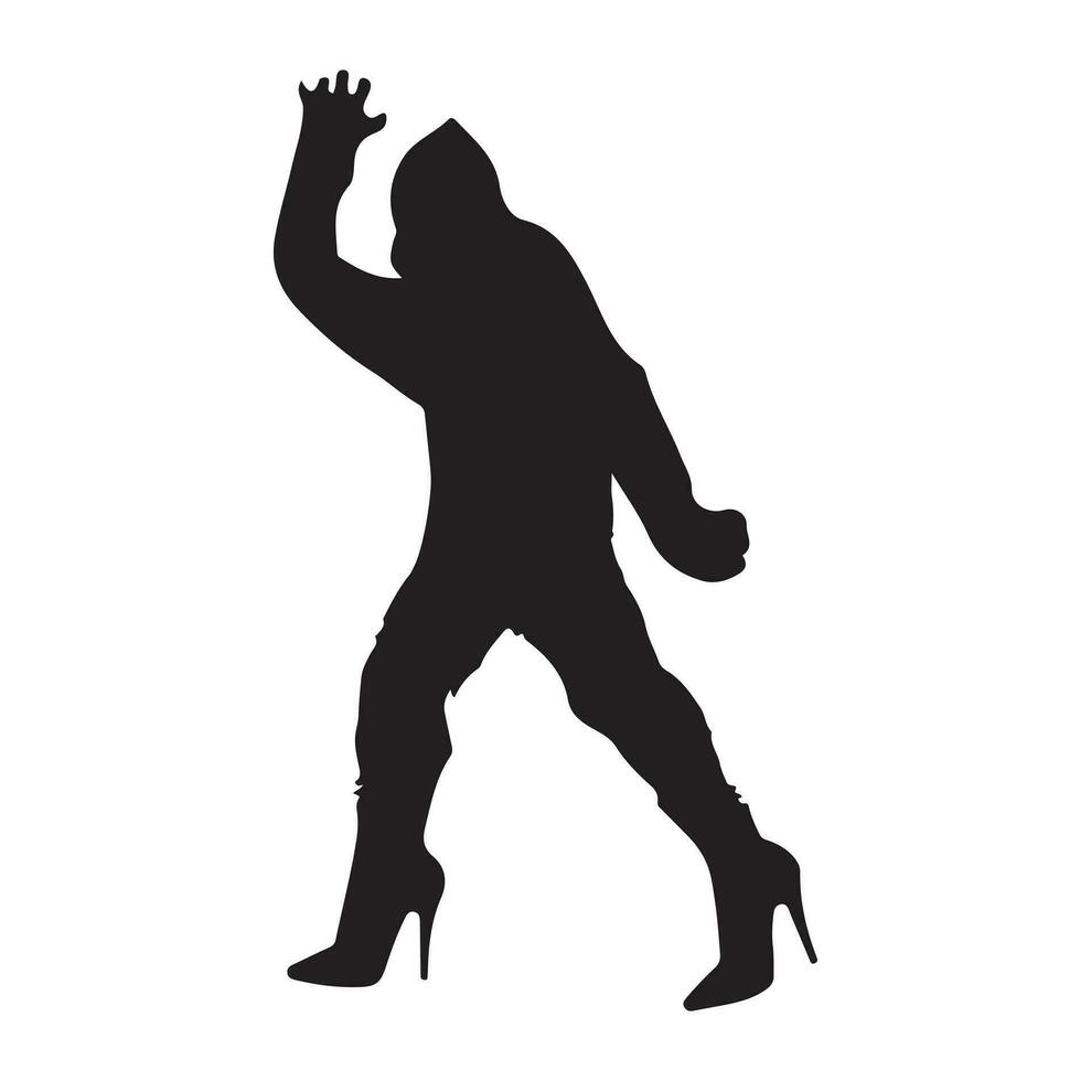 Bigfoot silhouette t shirt design. Vector illustration.