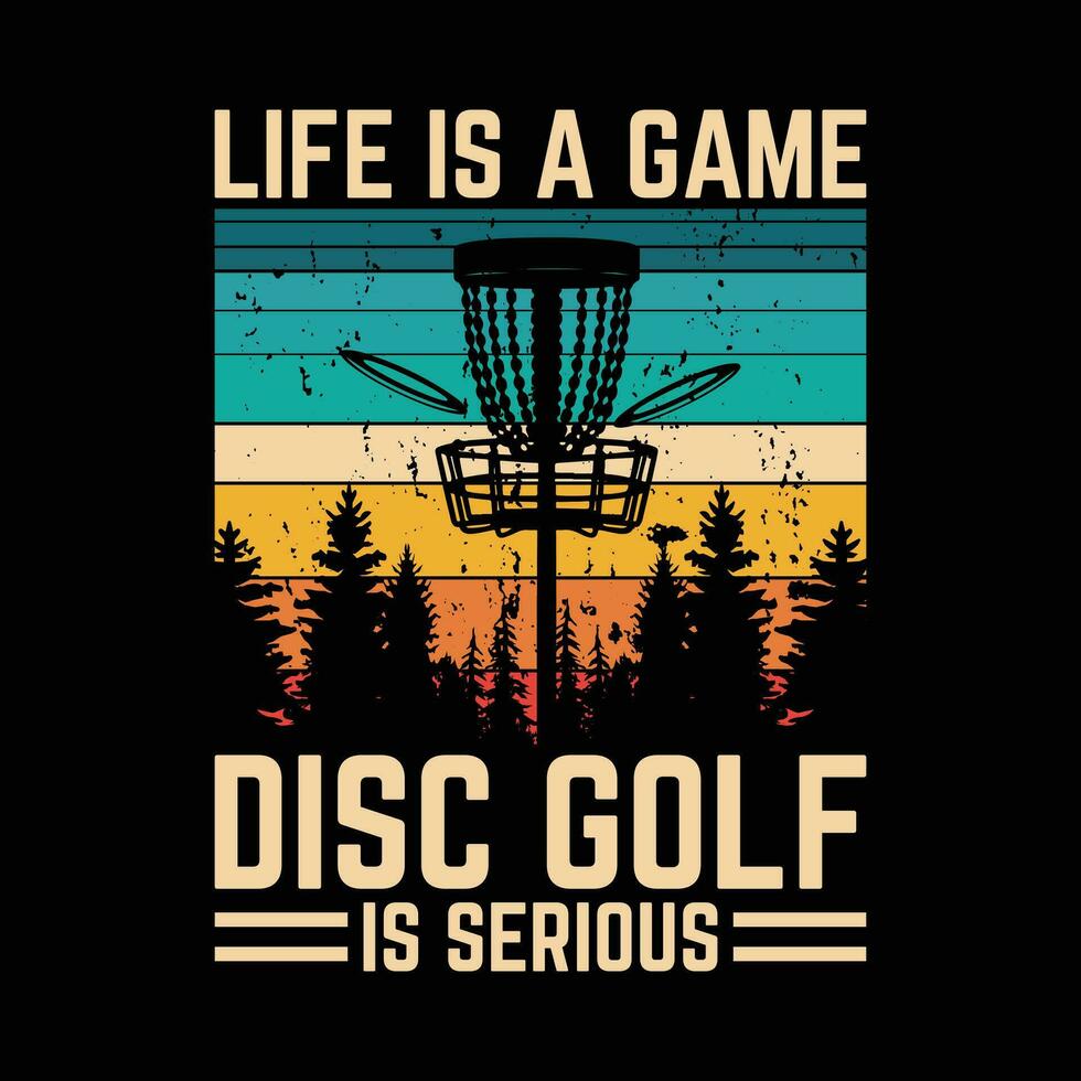 Disc Golf T-shirt vector, Disc Golf Designs, Disc golf Trendy T shirt, Retro t shirt designs, Discs Funny Retro Vintage Disc Golf T-shirt Design,  Typography T-shirt Design, vector
