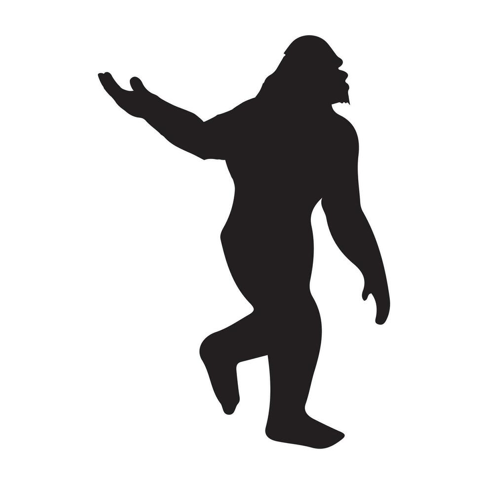 Bigfoot silhouette t shirt design. Vector illustration.