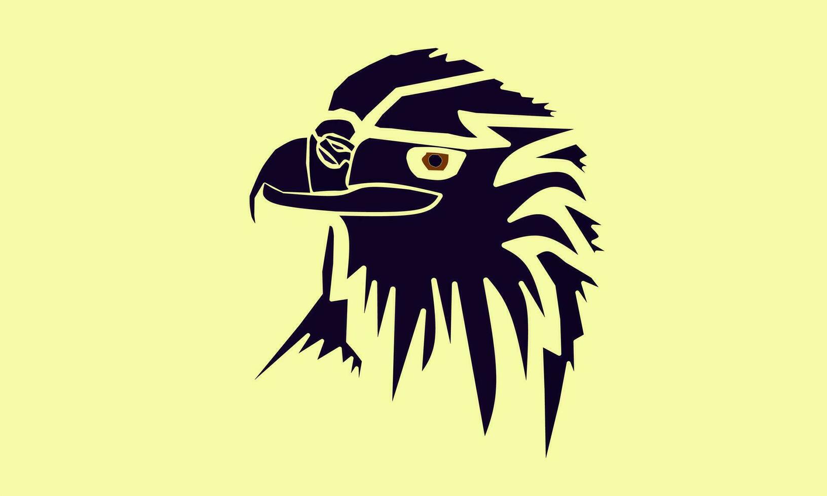 eagle head vector illustration, unique eagle face creative design.