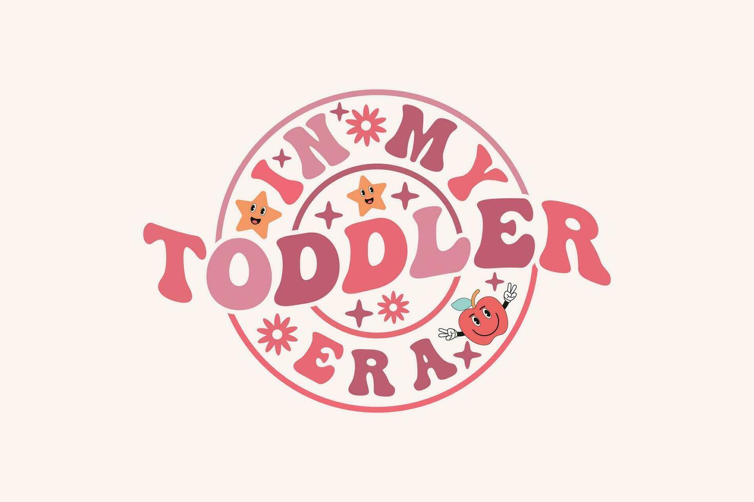 In My Toddler Era eps, Trendy Girl t-shirt Design 27737943 Vector Art